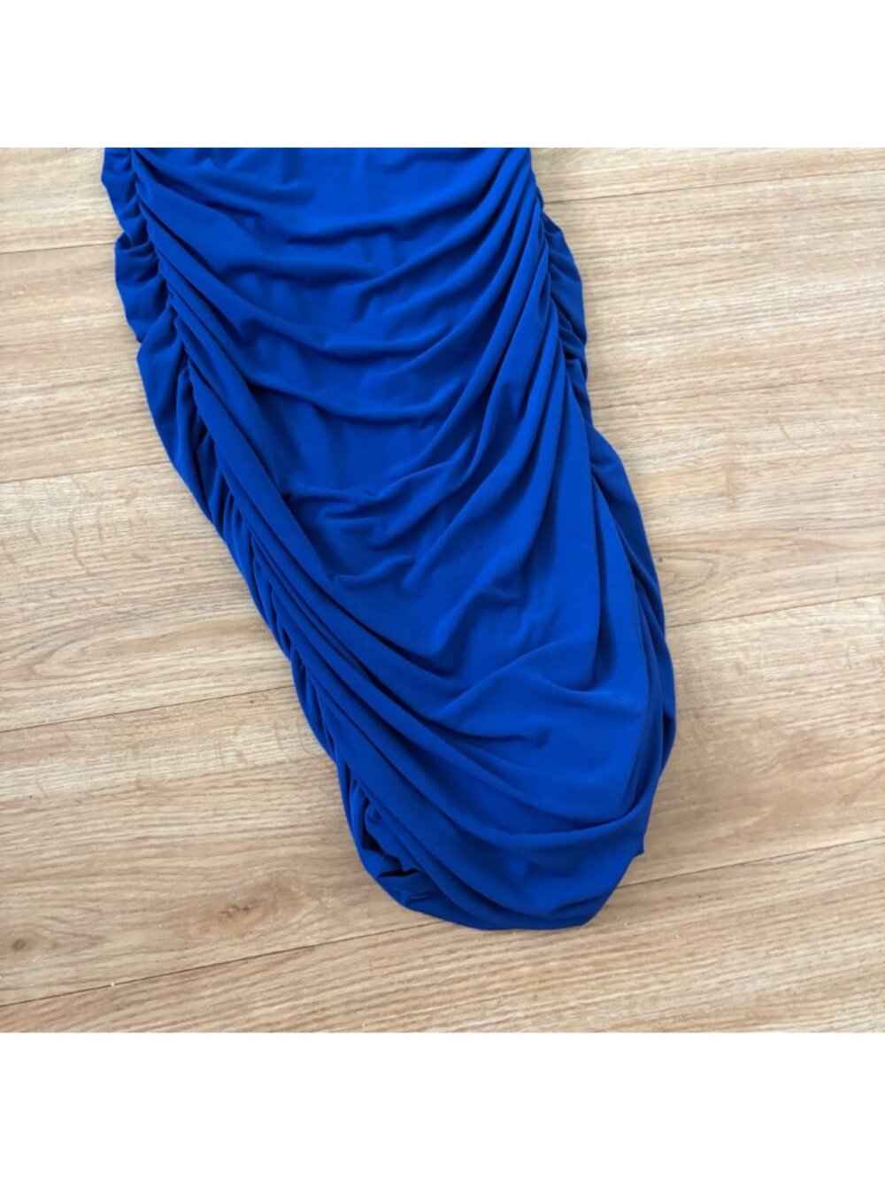 Sweet Storm Asymmetrical Strap Bodycon Mini Dress Royal Blue Women’s Sz M - Picture 4 of 7